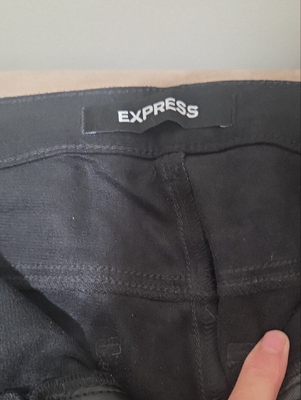 Express Black Faux Leather Leggings - Picture 2 of 6